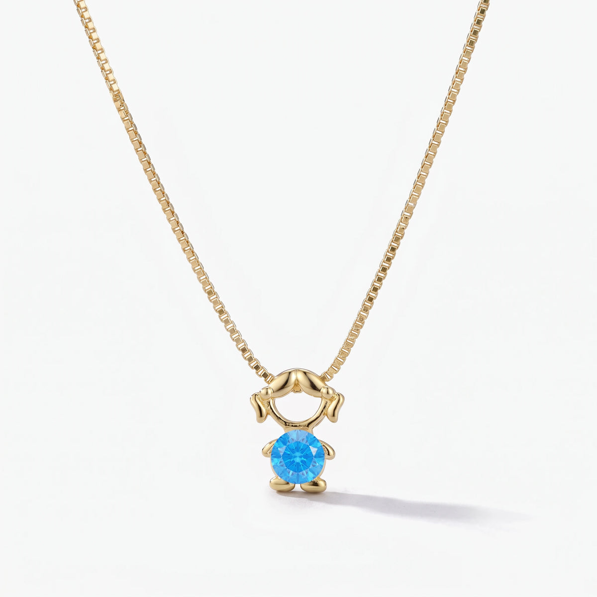 Colar bead menina Dezembro — Topázio Azul