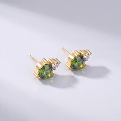 Brincos pedra de nascimento Agosto — Peridoto
