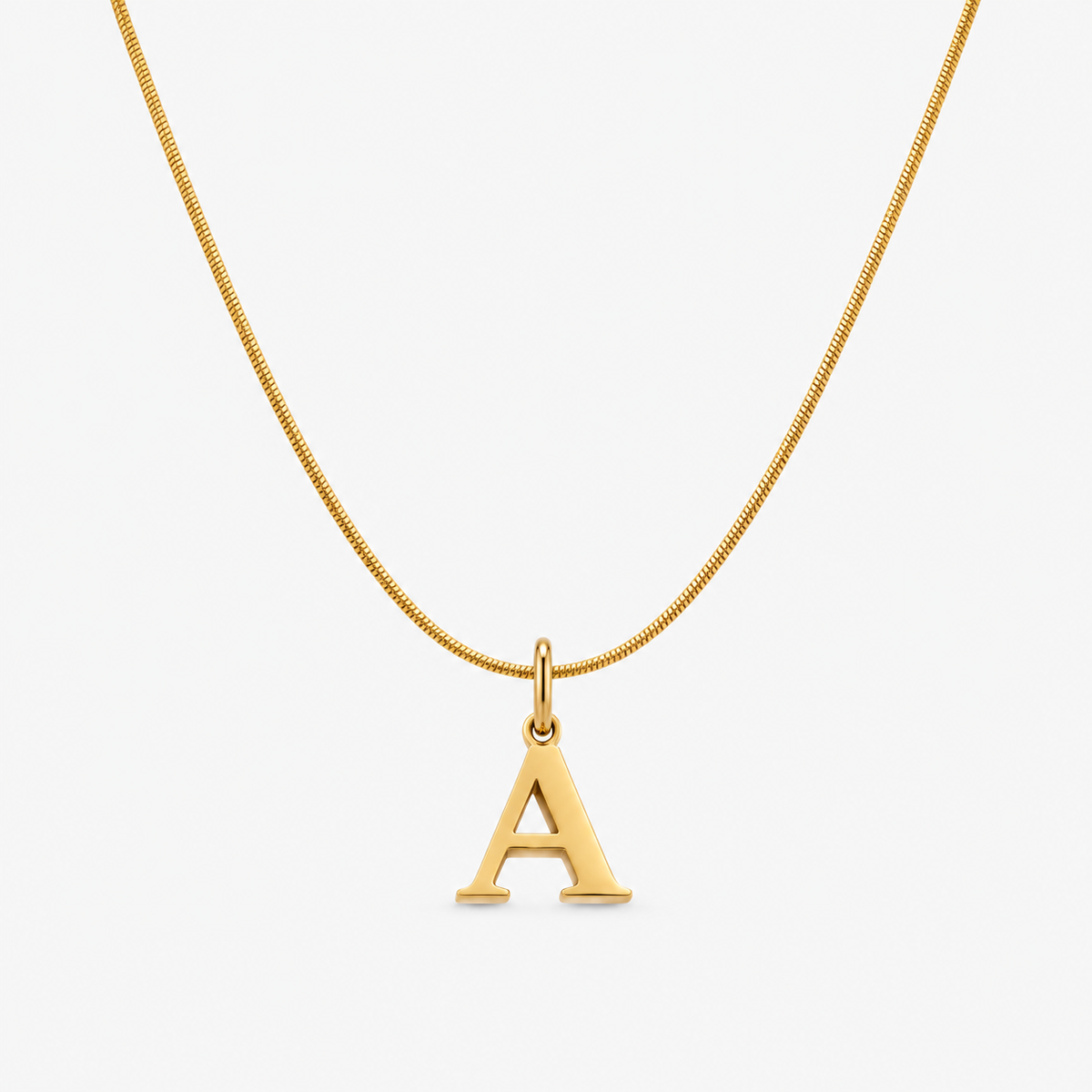 Colar personalizado dourado com inicial A
