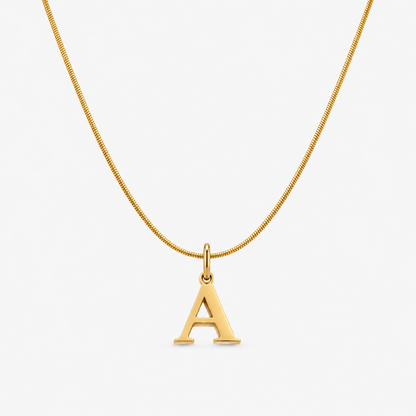 Colar personalizado dourado com inicial A