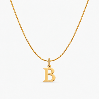 Colar personalizado dourado com inicial B