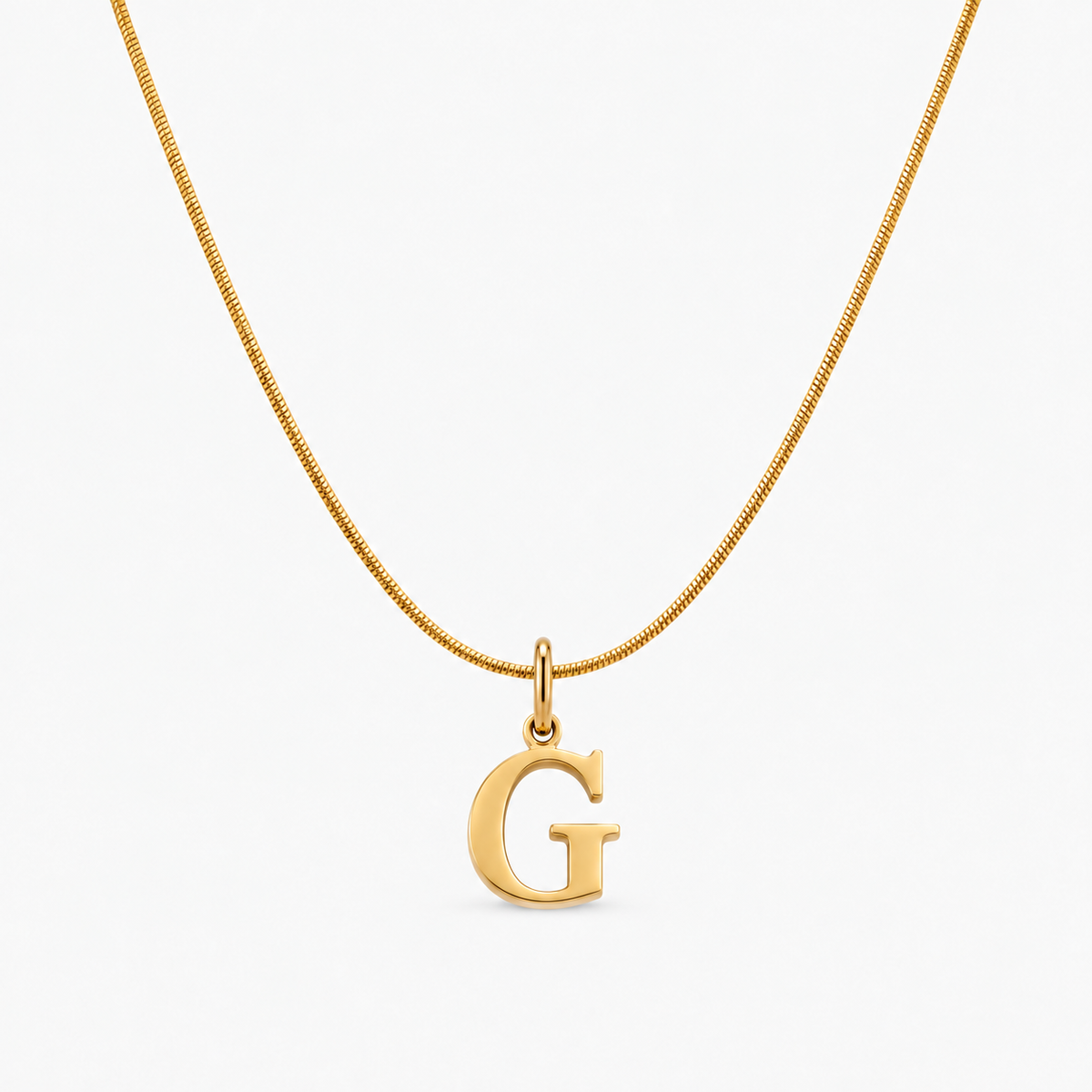 Colar personalizado dourado com inicial G