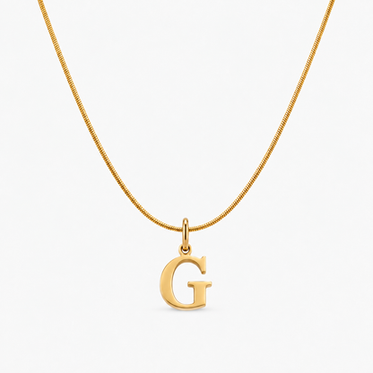 Colar personalizado dourado com inicial G