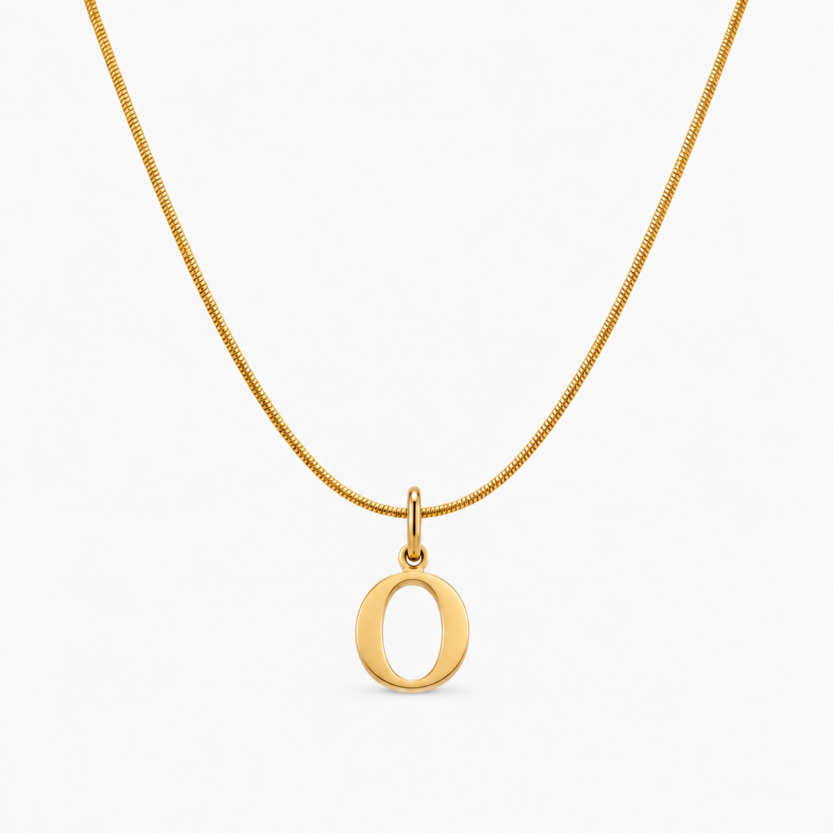 Colar personalizado dourado com inicial O