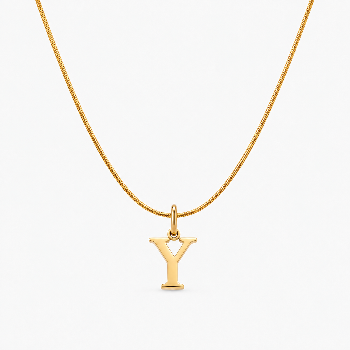 Colar personalizado dourado com inicial Y