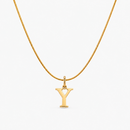 Colar personalizado dourado com inicial Y