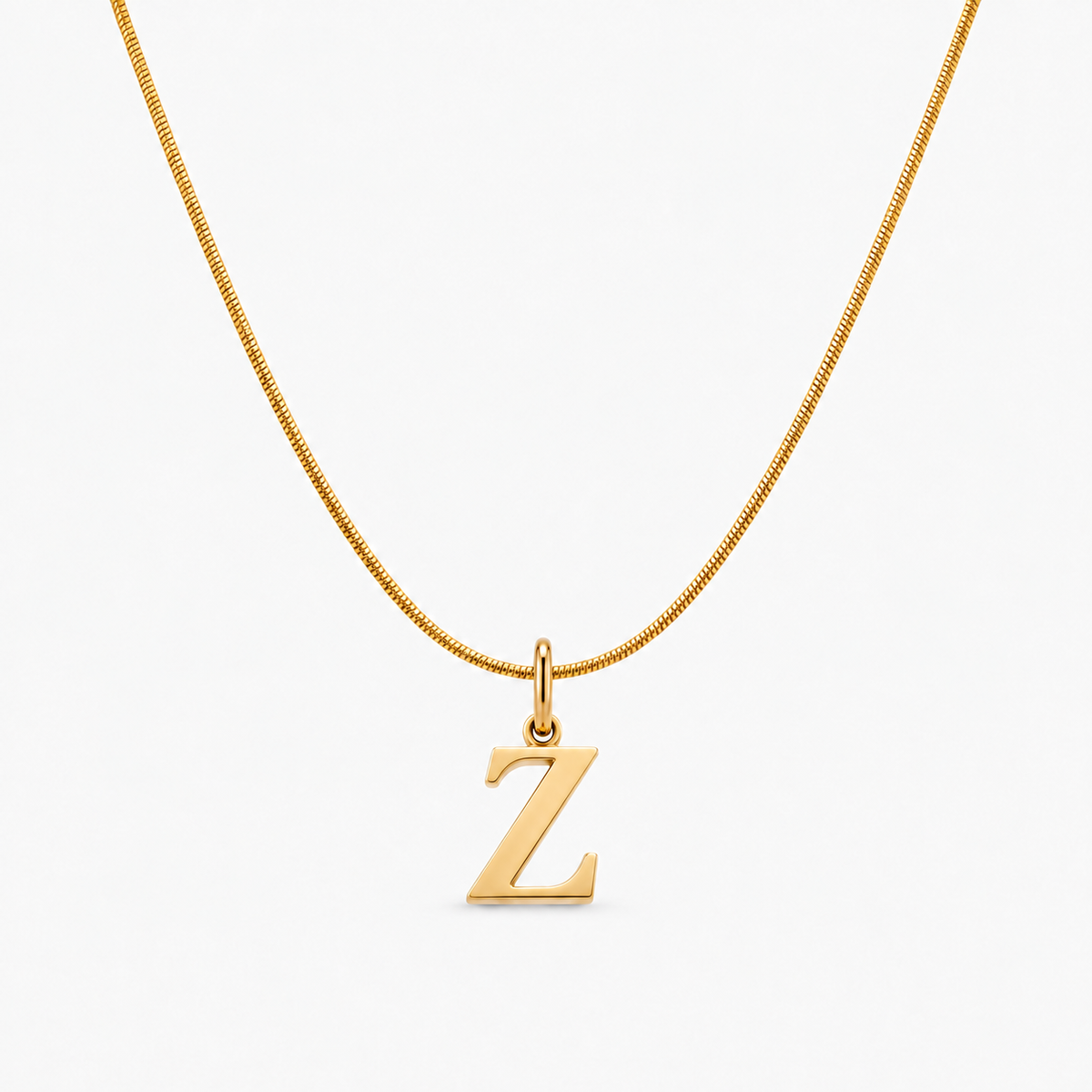 Colar personalizado dourado com inicial Z