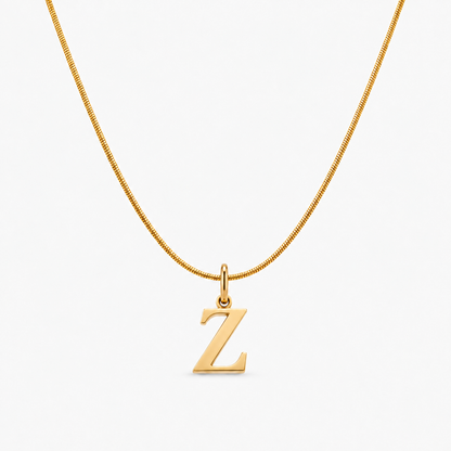 Colar personalizado dourado com inicial Z