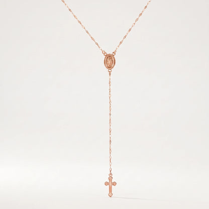 Colar Ave Maria Ouro Rosa