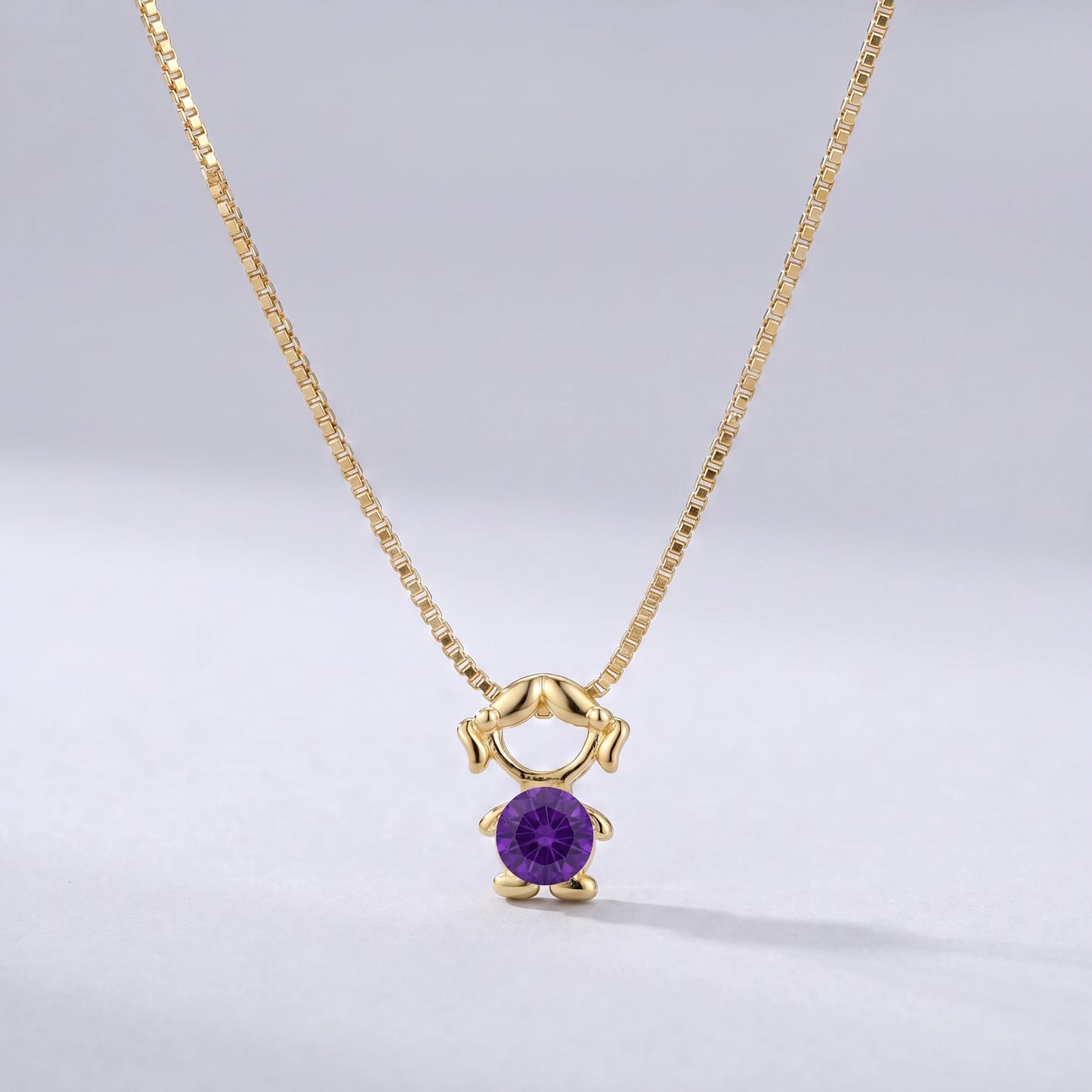 Colar bead menina Fevereiro — Ametista
