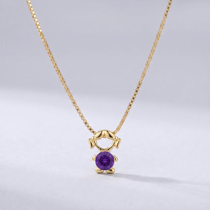 Colar bead menina Fevereiro — Ametista
