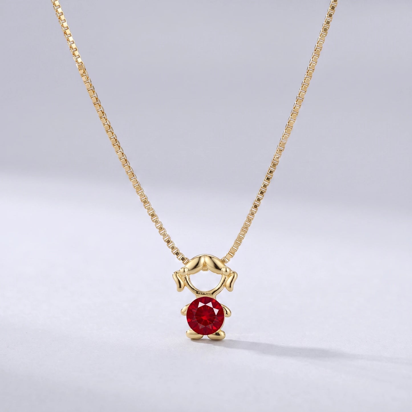 Colar bead menina Julho — Rubi