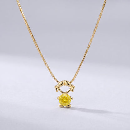 Colar bead menina Novembro — Citrino