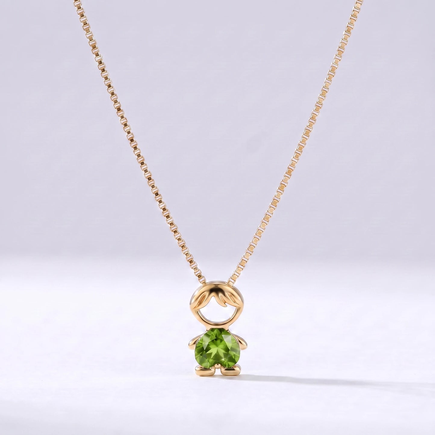 Colar bead menino Agosto — Peridoto
