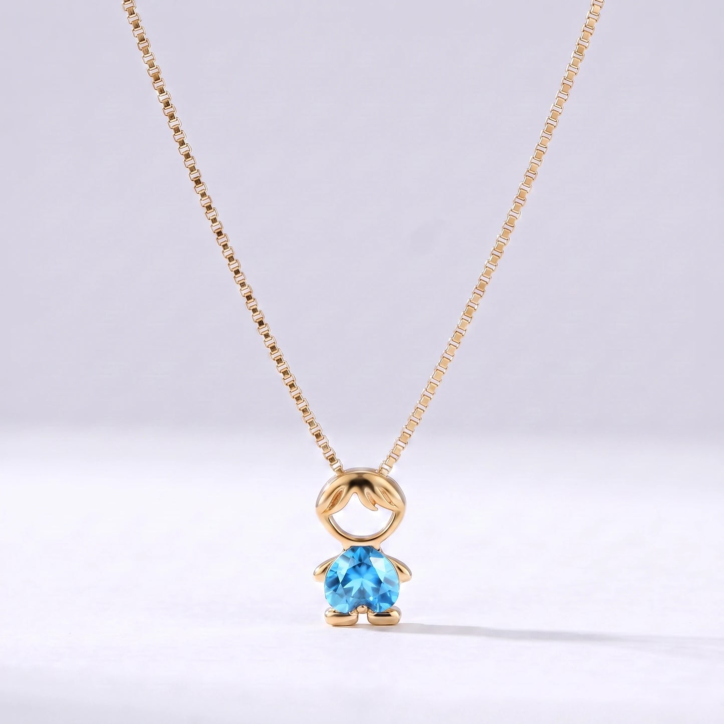 Colar bead menino Dezembro — Topázio Azul