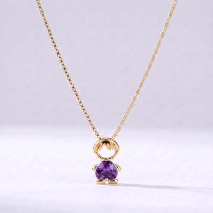 Colar bead menino Fevereiro — Ametista