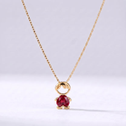 Colar bead menino Julho — Rubi