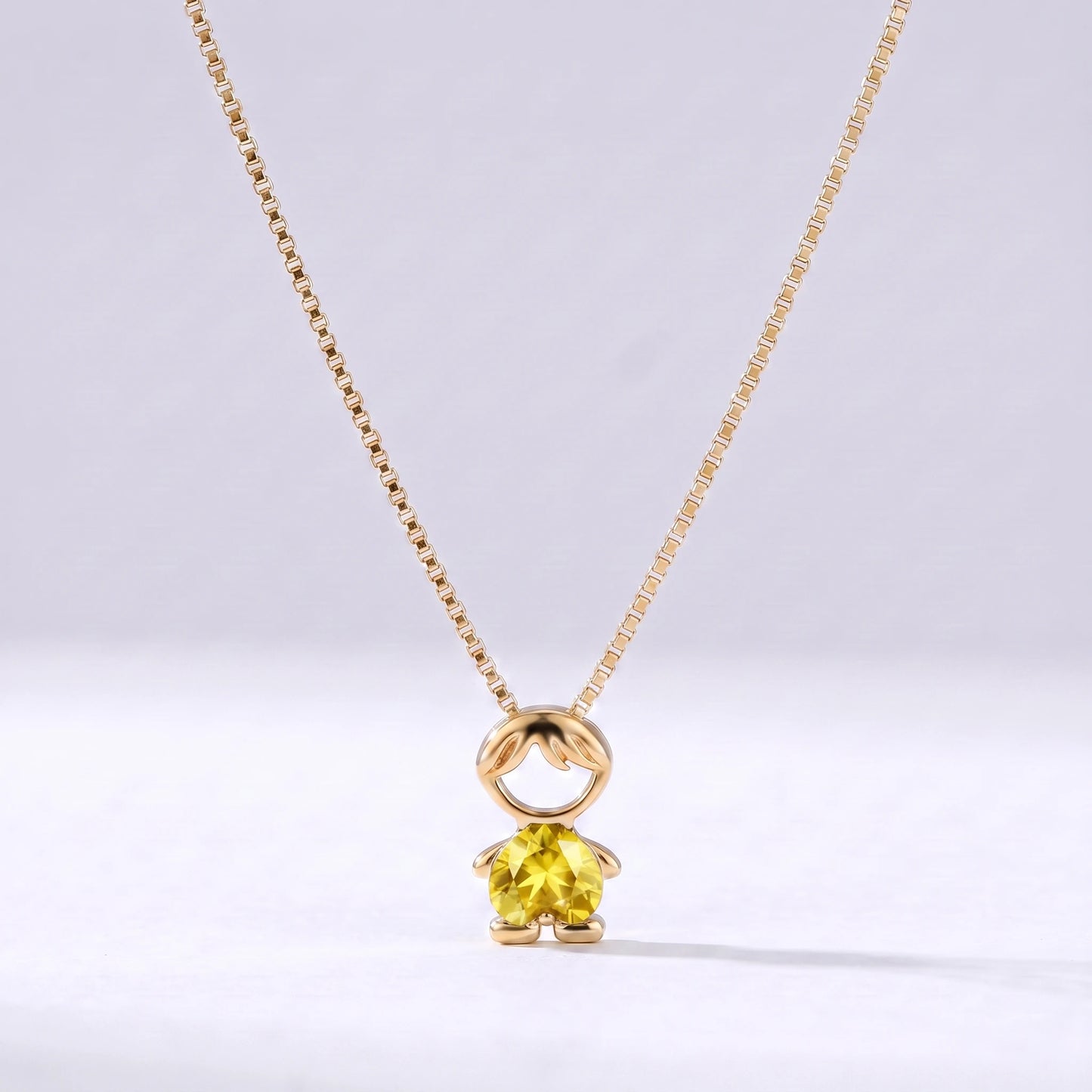 Colar bead menino Novembro — Citrino