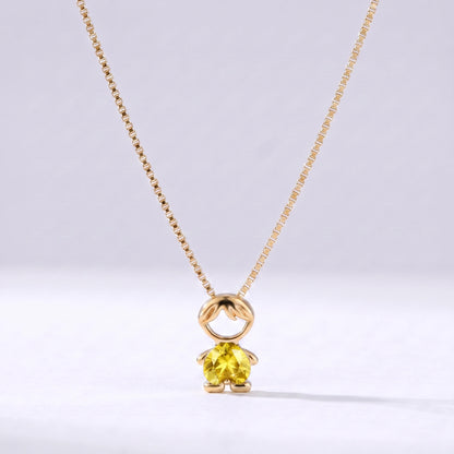 Colar bead menino Novembro — Citrino