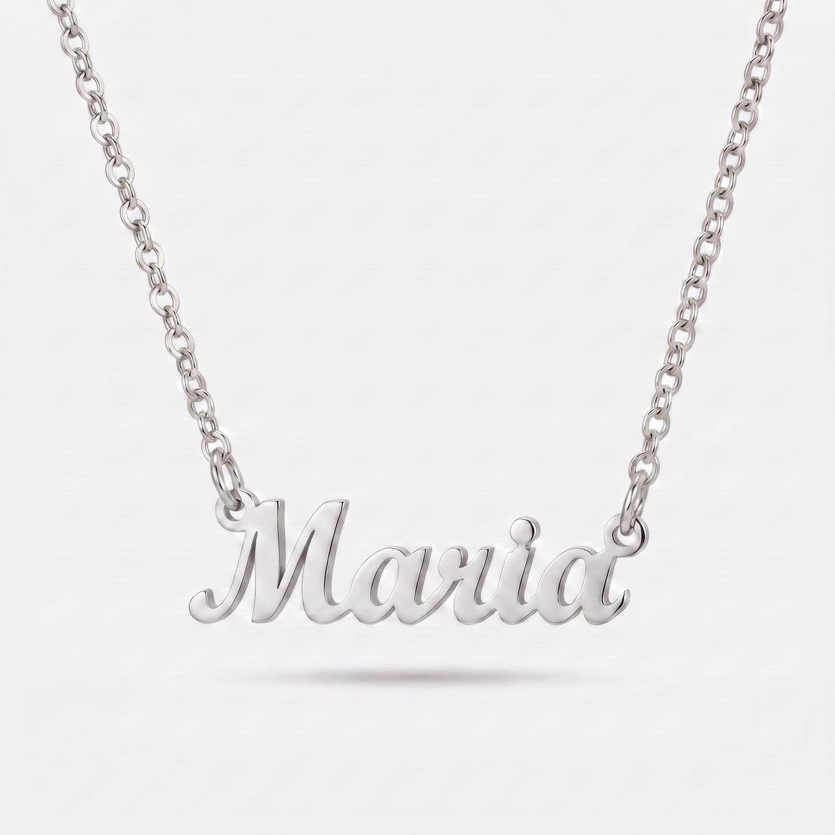 Colar Nomes Personalizados Prateado — 1 Nome
