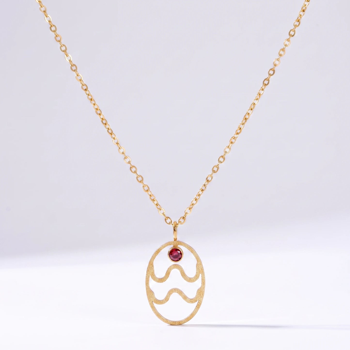 Colar signo do zodíaco com runa Aquário