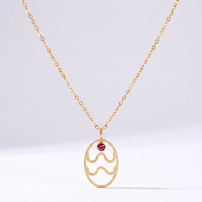 Colar signo do zodíaco com runa Aquário