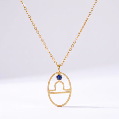 Colar signo do zodíaco com runa Balança