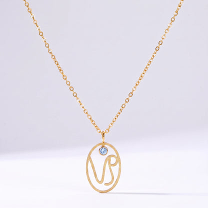 Colar signo do zodíaco com runa Capricórnio