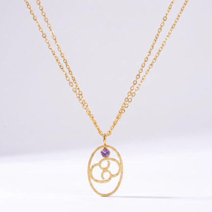 Colar signo do zodíaco com runa Caranguejo