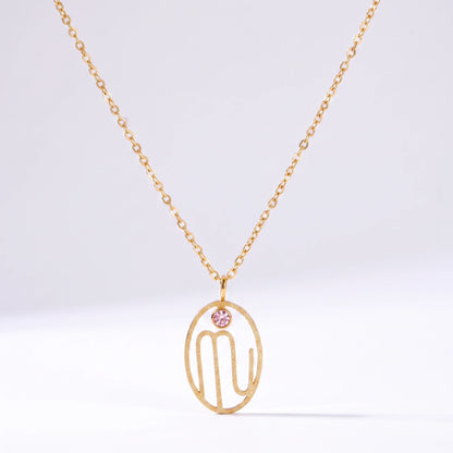Colar signo do zodíaco com runa Escorpião