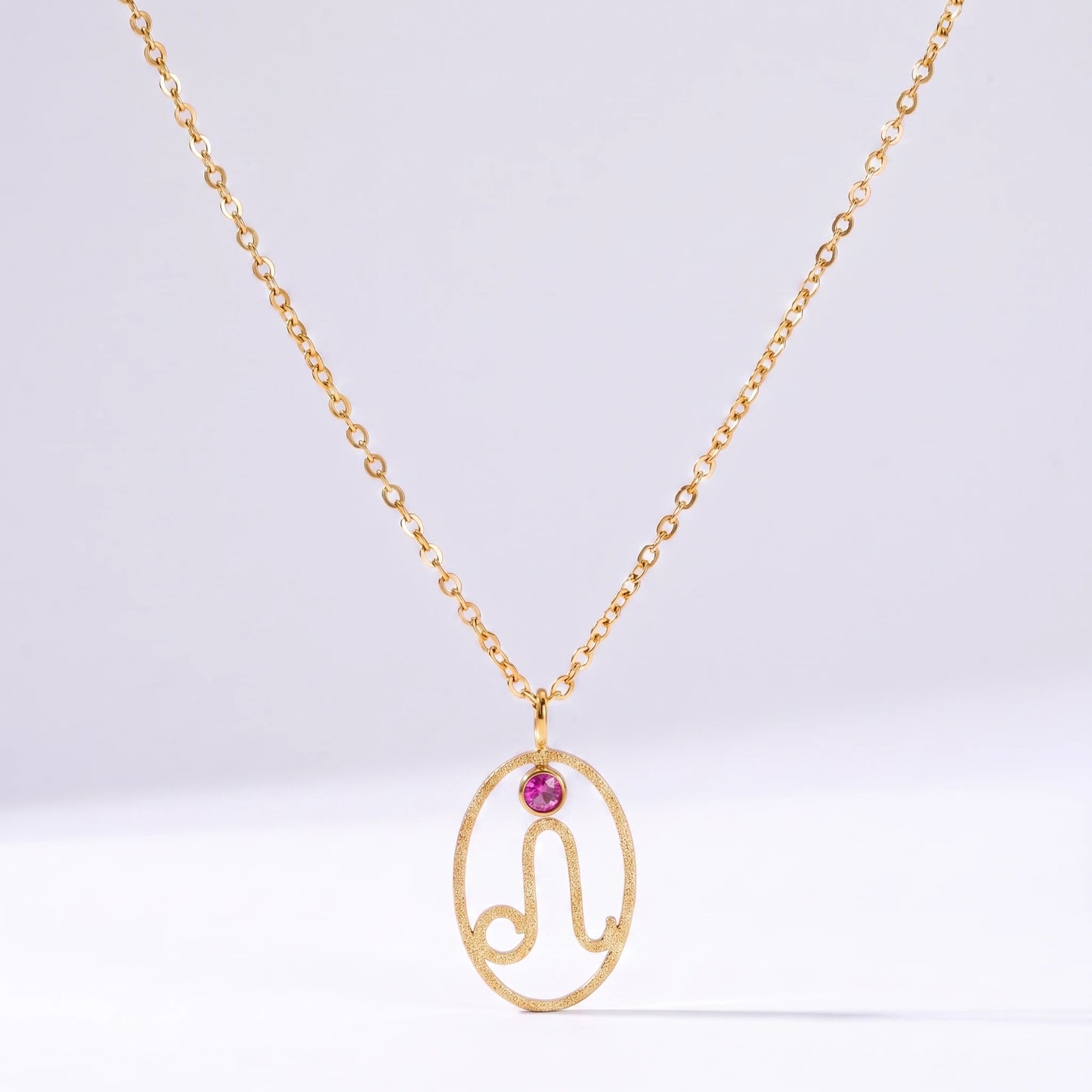 Colar signo do zodíaco com runa Leão