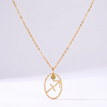 Colar signo do zodíaco com runa Sagitário
