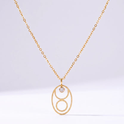 Colar signo do zodíaco com runa Touro