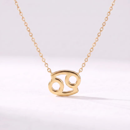 Colar símbolo do zodíaco Caranguejo dourado