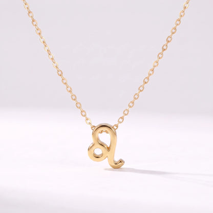 Colar símbolo do zodíaco Leão dourado
