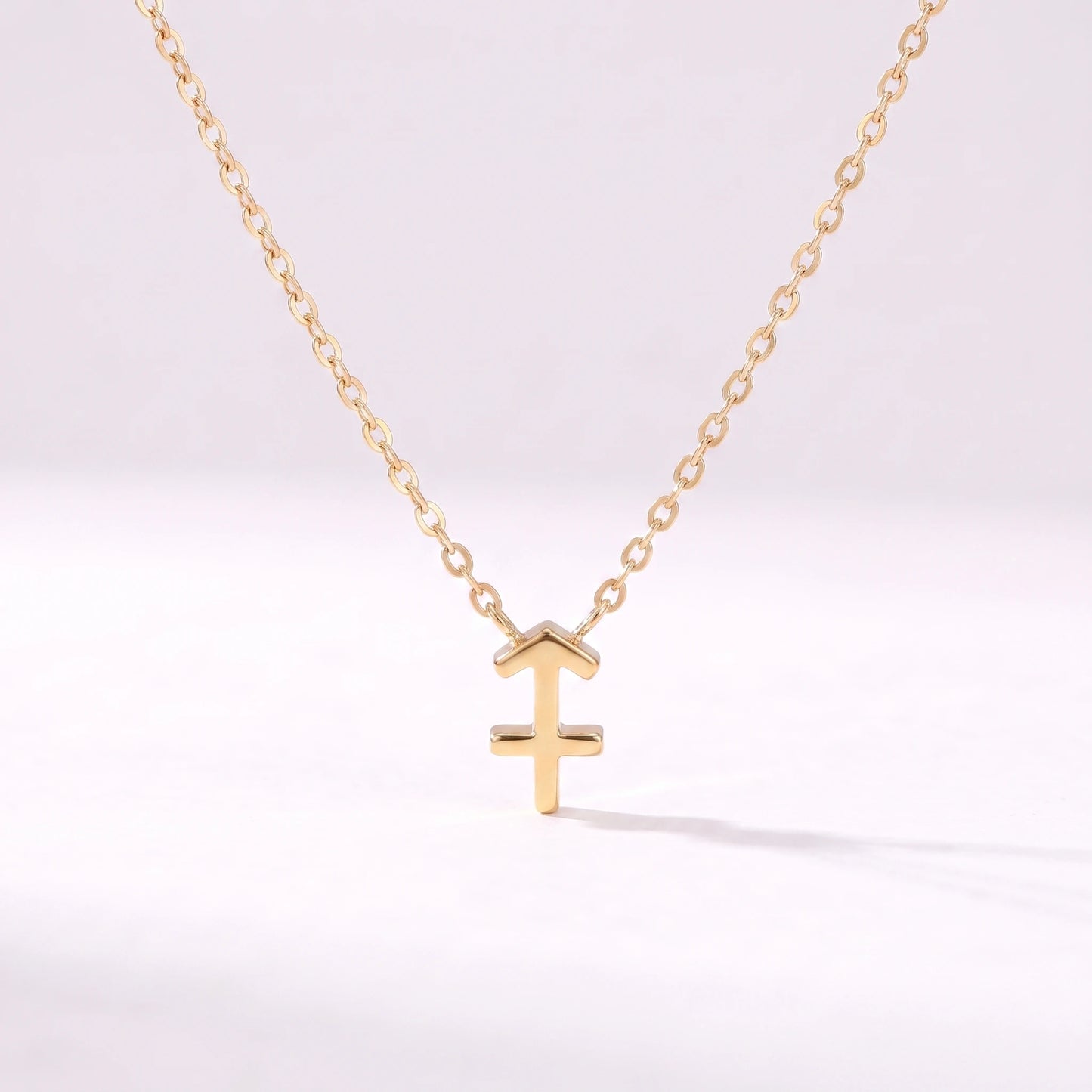 Colar símbolo do zodíaco Sagitário dourado