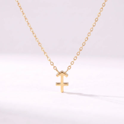 Colar símbolo do zodíaco Sagitário dourado