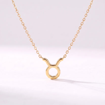 Colar símbolo do zodíaco Touro dourado