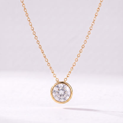 Colar pedra de nascimento Abril — Diamante dourado