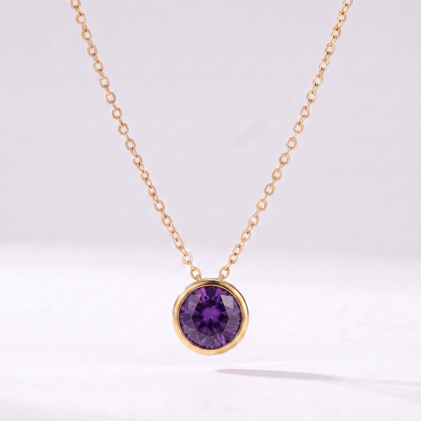 Colar pedra de nascimento Junho — Alexandrite dourado