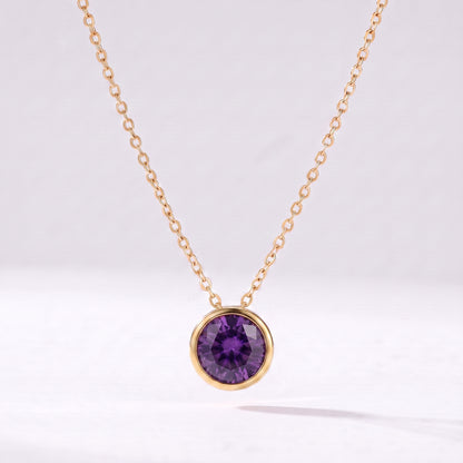 Colar pedra de nascimento Junho — Alexandrite dourado
