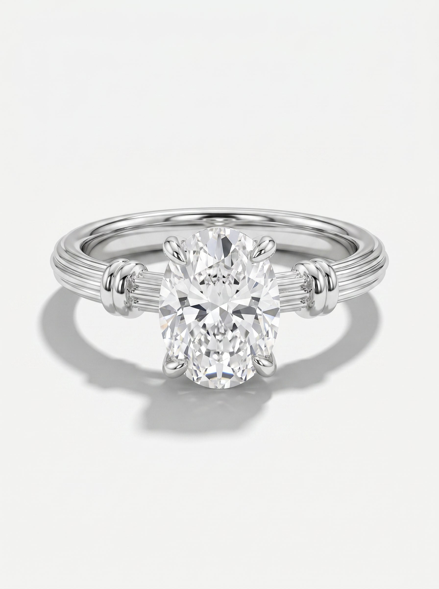 Anel de diamantes com fundo branco
