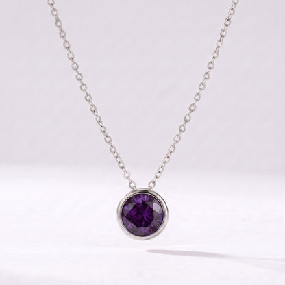 Colar pedra de nascimento Junho — Alexandrite prateado