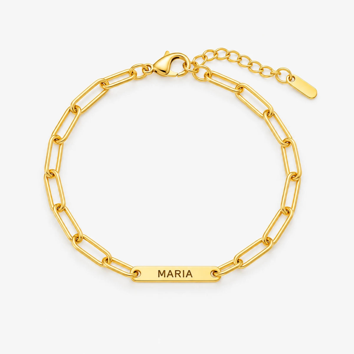 Pulseira de Elos com Nomes Dourado — 1 nome